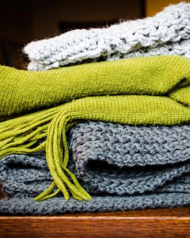 Hand-Knit Wool Throw
