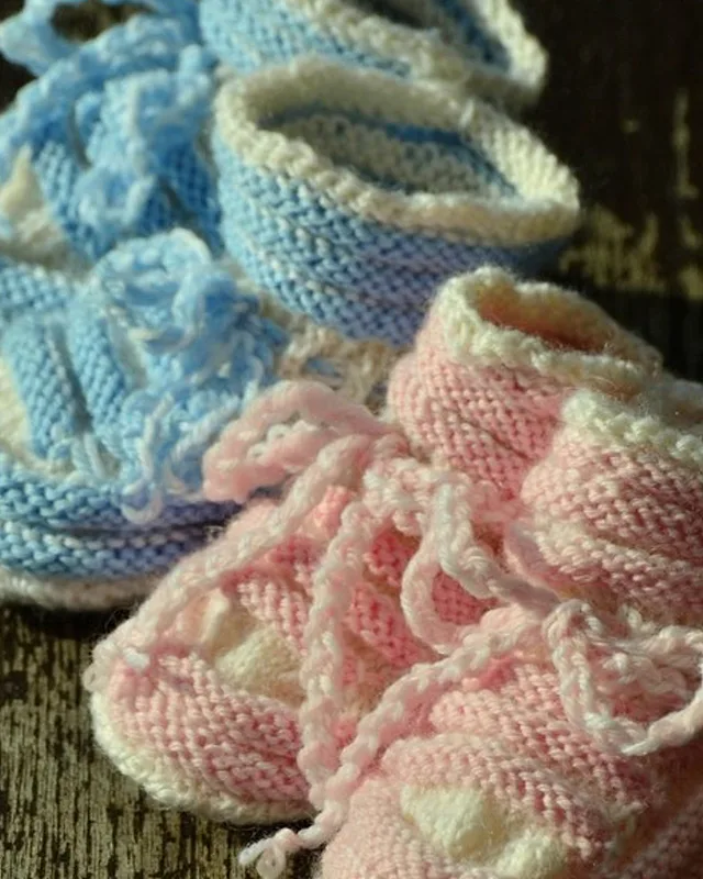 Hand-knitted Wool Booties