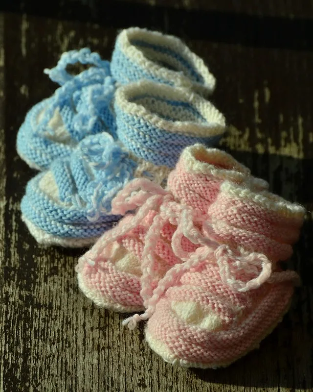 Hand-knitted Wool Booties