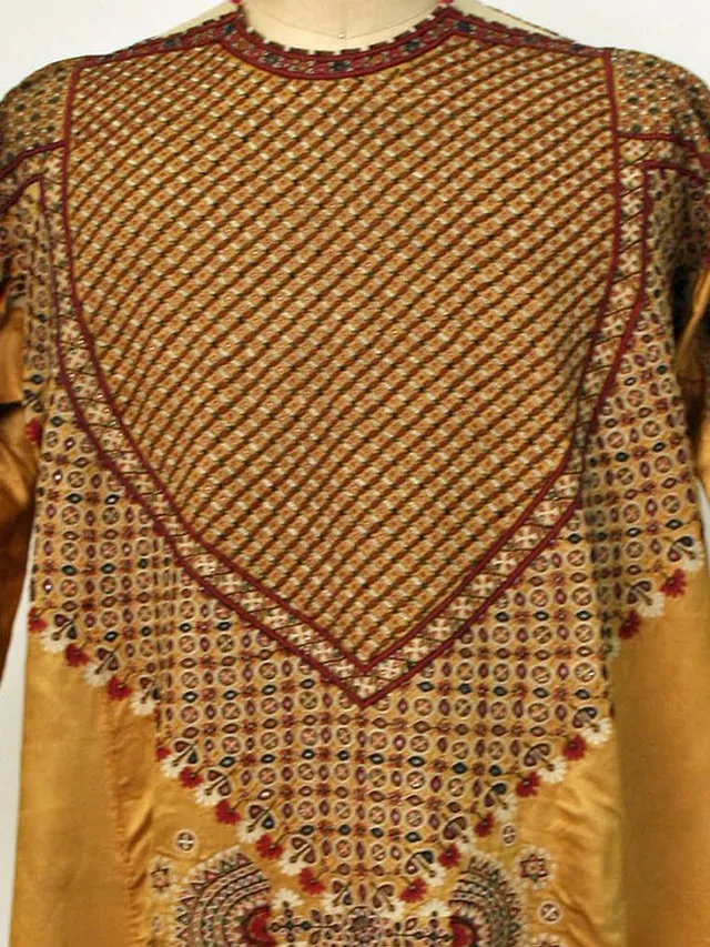Heer Gold Silk Kurta