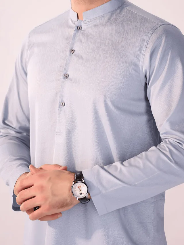 Saba Sky Blue Cotton Kurta