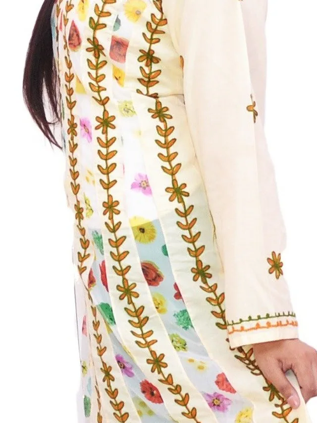 Neelum Ivory Embroidered Kurta