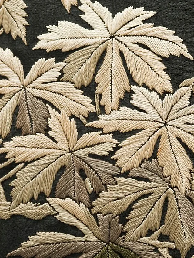 Chinar Embroidered Black Shawl
