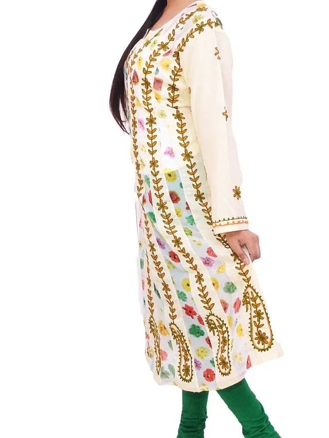 Neelum Ivory Embroidered Kurta